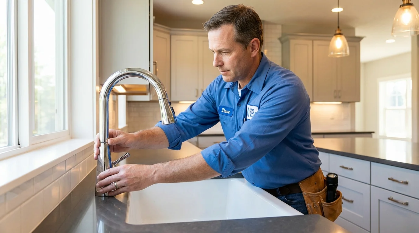 Kitchen faucet installation by Johns Plumbing LLC in Branson